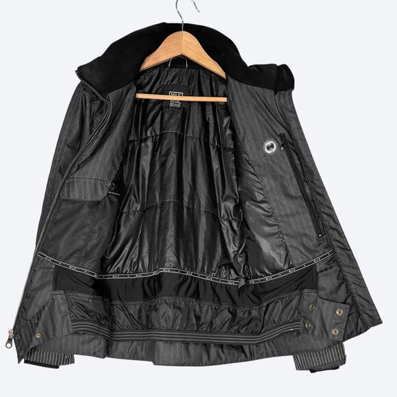 NILS Softshell Ski Snow Jacket Stitching Detail Womens 4 Winter Travel Dark Gray - Picture 4 of 13